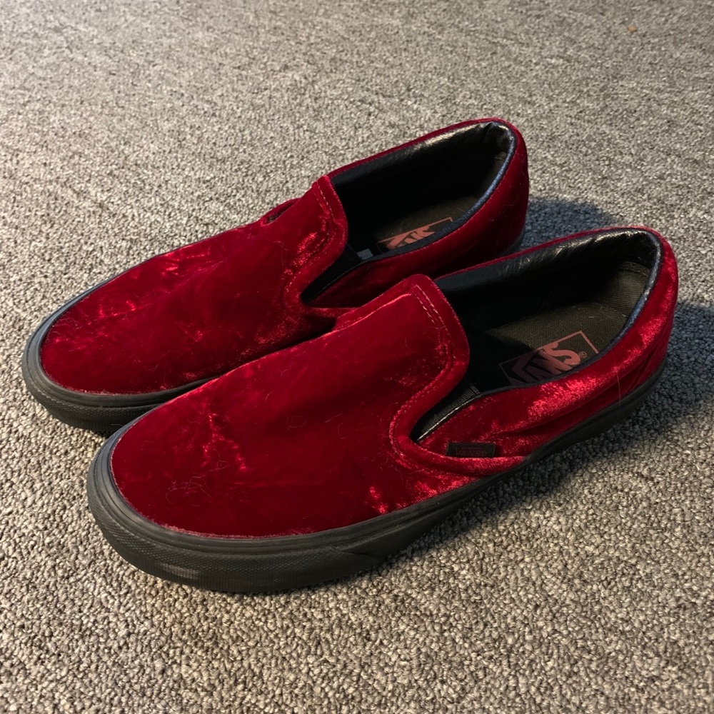 Red velvet vans women’s